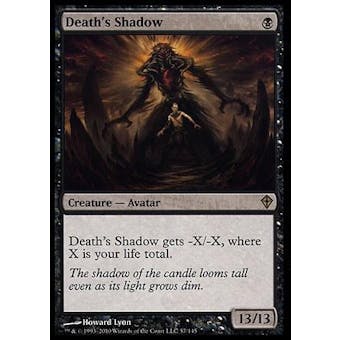 Magic the Gathering Worldwake Single Death's Shadow FOIL - MODERATE PLAY (MP)