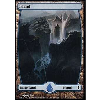 Magic the Gathering Zendikar Single Island (#235) FOIL - SLIGHT PLAY (SP)