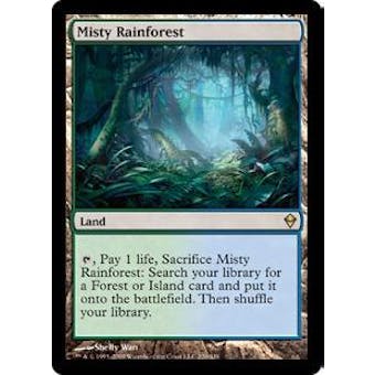 Magic the Gathering Zendikar Single Misty Rainforest - SLIGHT / MODERATE PLAY (SP/MP)
