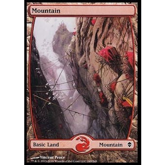 Magic the Gathering Zendikar Single Mountain (#245) FOIL - NEAR MINT (NM)