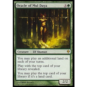 Magic the Gathering Zendikar Single Oracle of Mul Daya FOIL - MODERATE PLAY (MP)