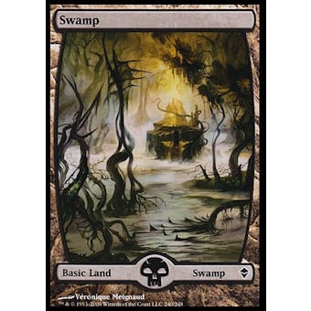 Magic the Gathering Zendikar Single Basic Swamp (240) FOIL - NEAR MINT (NM)