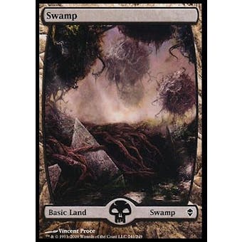 Magic the Gathering Zendikar Single Swamp (#241) FOIL - SLIGHT PLAY (SP)