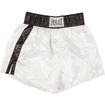 Muhammad Ali Autographed White Everlast Boxing Trunks w/"Cassius Clay" Inscription
