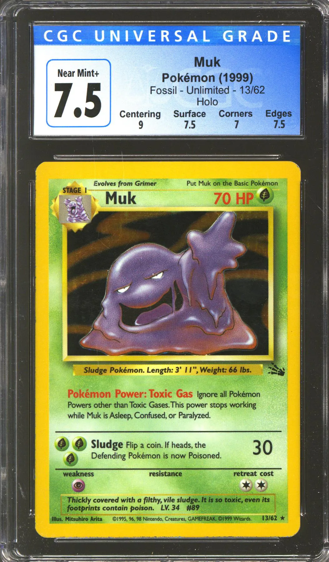 muk pokemon card value 13/62 - (13) - Fossil Retreat Cost Pokmon Muk 13/62 Fossil Hologram