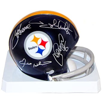 The Steel Curtain Autographed Pittsburgh Steelers Mini Football Helmet