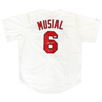 Stan Musial Autographed St. Louis Cardinals Replica Jersey (PSA COA)