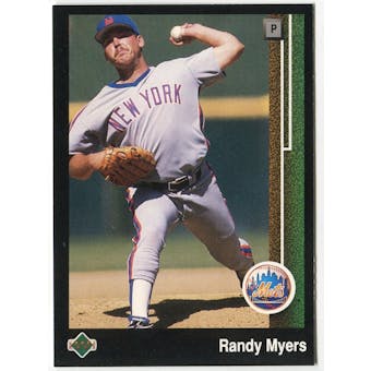 1989 Upper Deck Randy Myers New York Mets Blank Back Black Border Proof