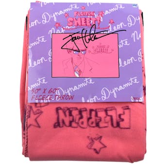 Jon Heder Autographed Napoleon Dynamite Pink Blanket (DA COA)