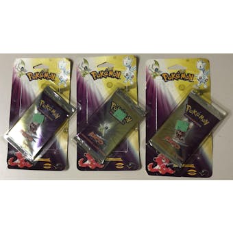 WOTC Pokemon Neo 4 Destiny Booster Broken Blisters 3 Pack LOT UNSEARCHED UNWEIGHED