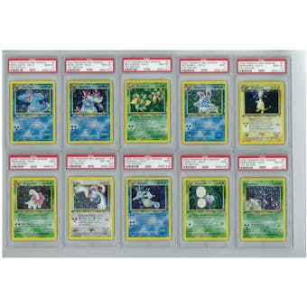 Pokemon Neo Genesis 1st edition Complete 111/111 Set - All Holos PSA Graded Avg 9.13 MINT