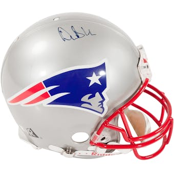 Drew Bledsoe Autographed New England Patriots Authentic Full Size Helmet (JSA)