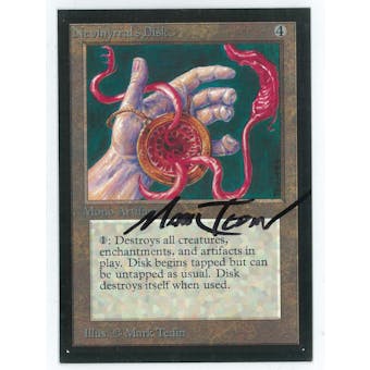 Magic the Gathering Beta Artist Proof Nevinyrral's Disk - SIGNED BY MARK TEDIN