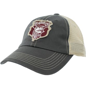 New Mexico State Aggies Top Of The World Slated Gray Snapback Hat (Adult One Size)