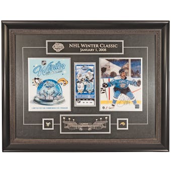 Sidney Crosby Autographed Pittsburgh Penguins Winter Classic Framed Photo (Frameworth)