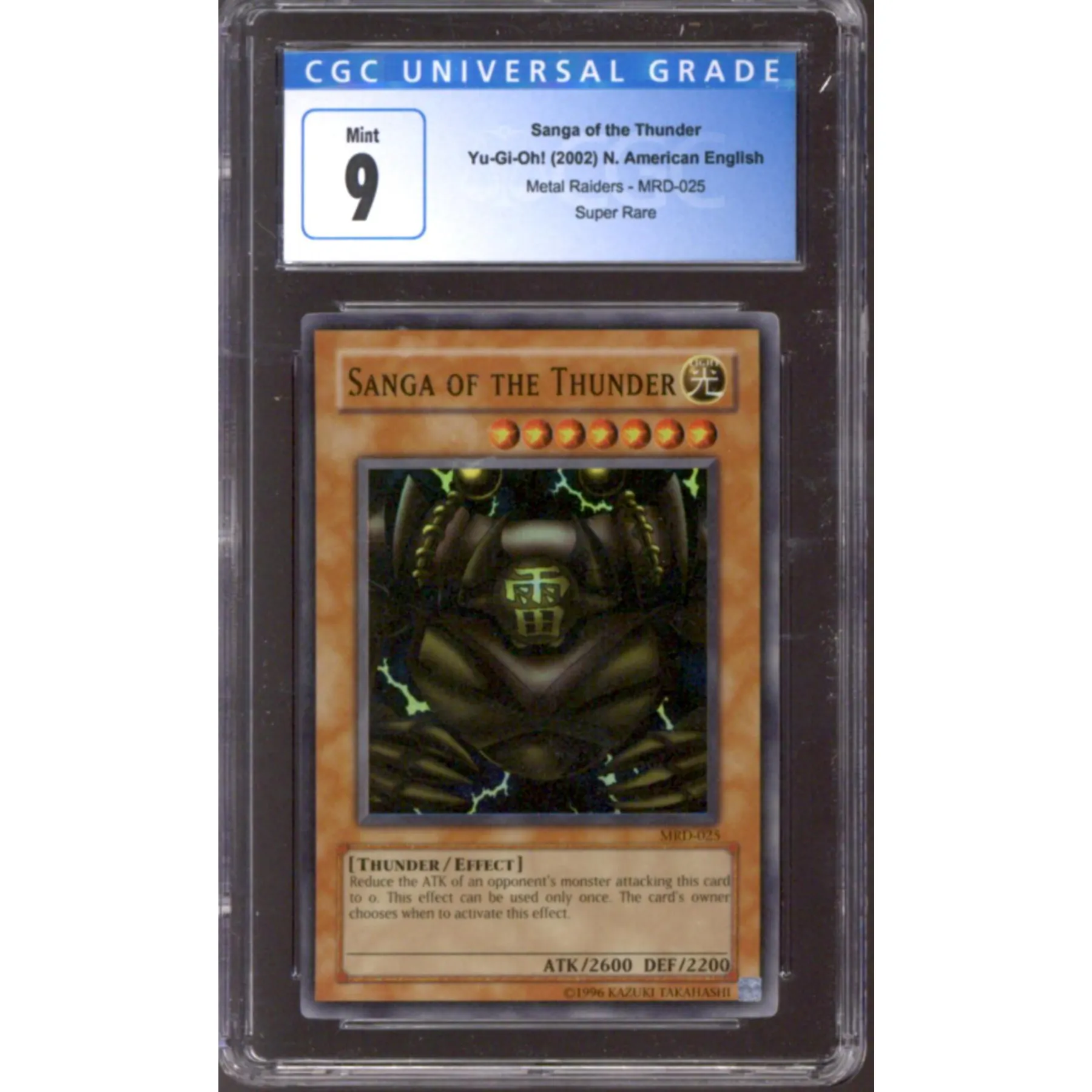 Yu-Gi-Oh Metal Raiders Sanga Of The Thunder MRD-025 CGC 9 | DA Card World Yu-Gi-Oh Metal Raiders Sanga Of The Thunder MRD-025 CGC 9 | DA Card World