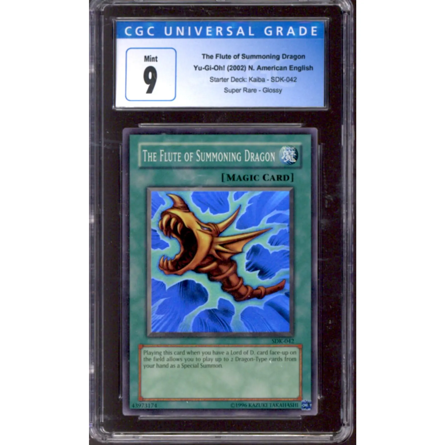 Yu-Gi-Oh Starter Deck Kaiba The Flute Of Summoning Dragon SDK-042 CGC 9 | DA Card World Yu-Gi-Oh Starter Deck Kaiba The Flute Of Summoning Dragon SDK-042 CGC 9 | DA Card World