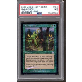 Magic the Gathering Judgment FOIL Living Wish PSA 7 LIGHTLY PLAYED (LP)
