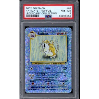 Pokemon Legendary Collection Reverse Holo Foil Raticate 61/110 PSA 8