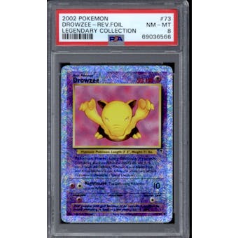 Pokemon Legendary Collection Reverse Holo Foil Drowzee 73/110 PSA 8