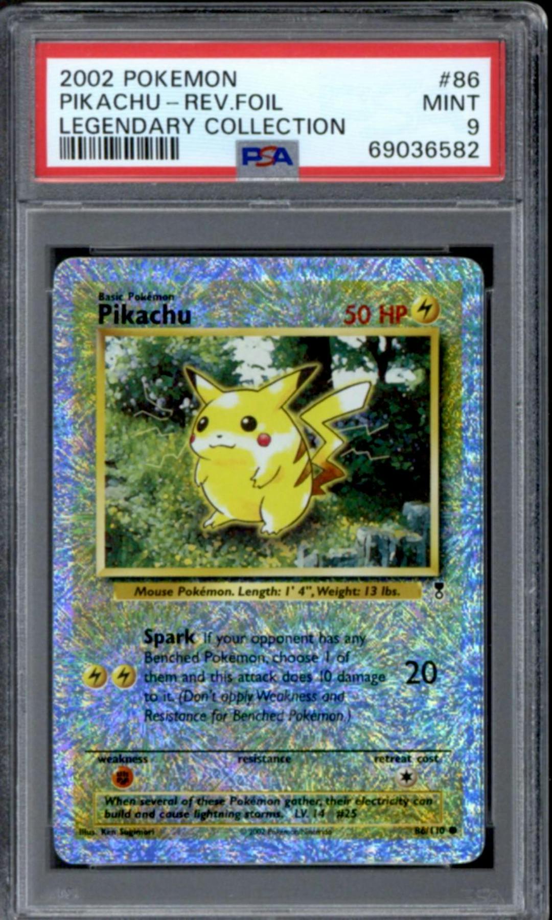 Pokemon Legendary Collection Reverse Holo Foil Pikachu 86/110 PSA 9