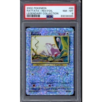 Pokemon Legendary Collection Reverse Holo Foil Rattata 89/110 PSA 8