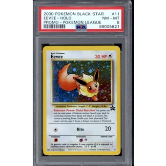 Pokemon Pokemon League Black Star Promo Eevee 11/53 PSA 8