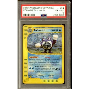 Pokemon Expedition Poliwrath 24/165 PSA 6
