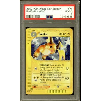 Pokemon Expedition Raichu 25/165 PSA 2