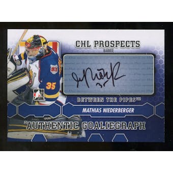 2012/13 In the Game Between The Pipes Autographs #AMN Mathias Niederberger Autograph