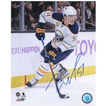 Nikita Zadorov Autographed Buffalo Sabres Turning 8x10 Hockey Photo