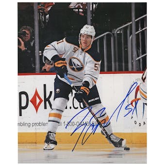 Nikita Zadorov Autographed Buffalo Sabres Passing 8x10 Hockey Photo