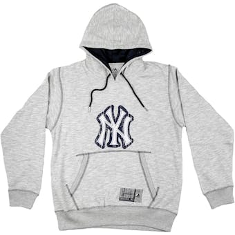 New York Yankees Majestic Heather Gray Forged Tradition Logo Hoodie (Adult M)
