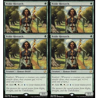 Magic the Gathering Modern Masters 2015 4x PLAYSET Noble Hierarch FOIL - SLIGHT PLAY (SP)