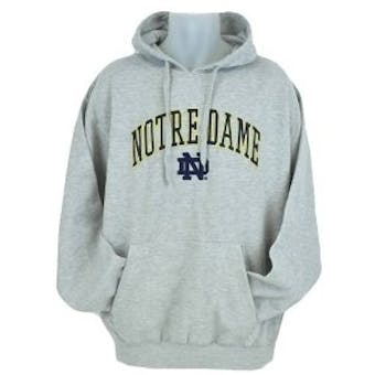 Notre Dame Fighting Irish NCAA Genuine Stuff Grey Fleece Hoodie (Size Medium )