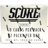 2021 Panini Score Football Jumbo Value 12-Pack Box