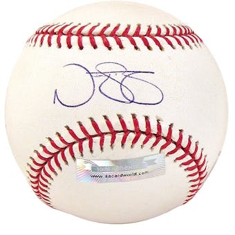 Nate Schierholtz Autographed Baseball (Slightly Stained) (DACW COA)