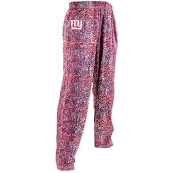 New York Giants Zubaz Blue and Red Post Print Pants (Adult M)