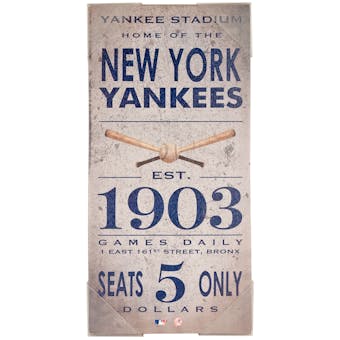New York Yankees Vintage Ticket 10x20 Artissimo
