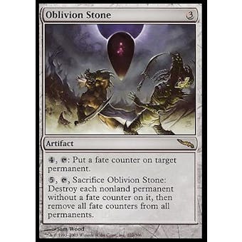 Magic the Gathering Mirrodin Single Oblivion Stone FOIL - MODERATE PLAY (MP)