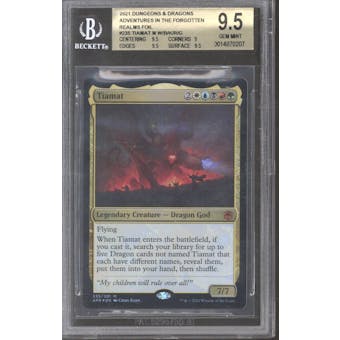 Magic the Gathering Adventures in the Forgotten Realms Ampersand Promo Foil Tiamat BGS 9.5 (9.5, 9, 9.5, 9.5)