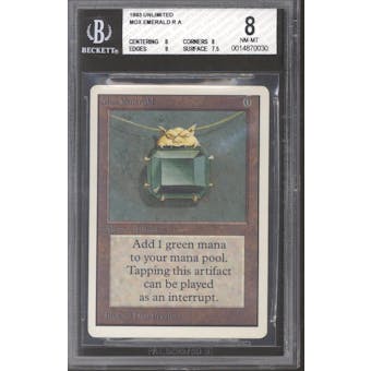 Magic the Gathering Unlimited Mox Emerald BGS 8 (8, 8, 8, 7.5)
