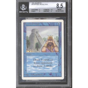 Magic the Gathering Unlimited Ancestral Recall BGS 8.5 (8, 8.5, 9, 9)
