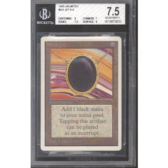 Magic the Gathering Unlimited Mox Jet BGS 7.5 (9, 7, 7.5, 8)