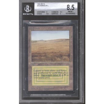 Magic the Gathering Beta Savannah BGS 8.5 (9, 8.5, 8.5, 9) Q++ Only .5 away from BGS 9 MINT