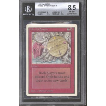 Magic the Gathering Unlimited Wheel of Fortune BGS 8.5 (8, 9, 9.5, 9.5) GEM MINT except for centering!