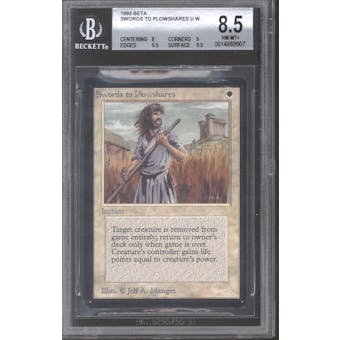 Magic the Gathering Beta Swords to Plowshares BGS 8.5 (8, 9, 9.5, 9.5) GEM MINT except for centering!
