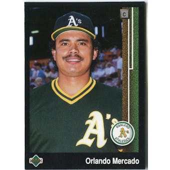 1989 Upper Deck Orlando Mercado Oakland Athletics #624 Black Border Proof