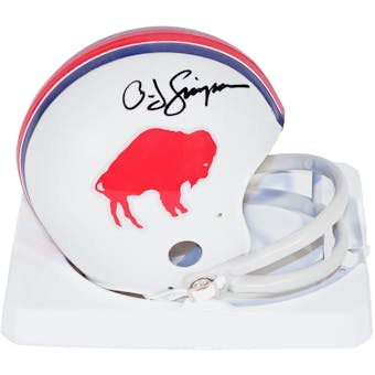 O.J. Simpson Autographed Buffalo Bills Throwback Mini Helmet (PSA)