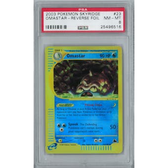 Pokemon Skyridge Omastar 23/144 Reverse Foil Rare PSA 8